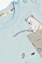 Boy's Shorts Set - Fisherman Cute Panda, 1.5-5 Years, Light Blue - 5