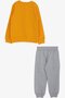 Baby Boy Tracksuit Set Cute Animals Printed 9 Months-3 Years, Mustard Yellow - 2