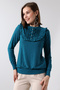  Kadın Hakim Collar Ruffle Detail Ribbed Buttoned Knitted Jacquard Combed Cotton Long Sleeve Blouse & Hijab Blouse - 4