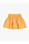 Layered Linen Skirt - Elastic Waist and Gipe Detail