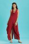 Autumnal Collar Authentic Red Dress