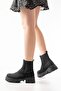 861-1021 Black Wedge Women's Sandals - 3