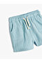 Muslin Shorts with Pockets, Tie-Waist, Textured Cotton - 3