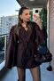 Copy - Women's New Season Belted Lacing Detail Oversize Jacket - 3