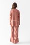Women's Wide Leg Knitwear Set with Stripe Detail - Standard Size - 8