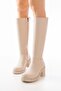 767-3013 Beige Zippered Daily Women's Boots - 4