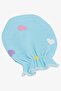 Newborn Baby Gloves, Colorful Heart Patterned, Light Blue - 3
