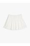 Skirt with Pleated Elastic Waist - 2