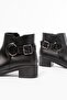 270-3030 Black Buckle Accessory Zippered Daily Women's Boots - 4