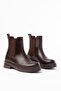 02-2137 Brown Elastic Daily Women's Boots - 4