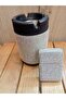 منفضة سجائر من الألومنيوم بأحجار Janjan (نيون) ولاعة Zippo بأحجار - 2