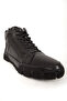 Men's Comfort Lace-Up Casual Boots Real Leather Hj 23660m Black - 5