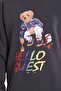 سويت شيرت للأولاد مطبوع عليه Hello Guest بلون مدخن - 3