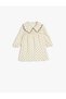 Viscose Dress Polka Dot Baby Collar Ruffle Long Sleeve