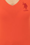Women's Red V-Neck Basic T-Shirt 50246286-Vr213 - 6