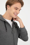 Anthracite Melange Hooded Men's Knitted Cardigan - 50253132 -Vr081 - 2