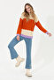 Women's Cream Melange Crew Neck Sweater 50254223 -Vr159