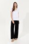 Women's White V-Neck Basic T-Shirt 50246033 -Vr013 - 4