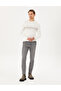 Ecru Slim Fit Crew Neck Knitwear Sweater 50296875-Vr019 - 4