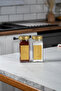 Mienda Home 2-Piece Glass Spice Rack Set with Gold Lid Label Spice Rack Set Mh00Gld02 - 2