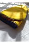 Fan Scarf Yellow Navy Blue Fleece Scarf - 2