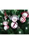 6-Piece Snowman Christmas Pine Tree Ornament Styrofoam (6 cm * 3 cm)