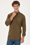 Men's Khaki Long Sleeve Shirt 50292088 -Vr027 - 3