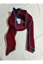 Burgundy Stitched Scarf Fleece Scarf