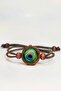 Peacock Feather Wooden Bracelet
