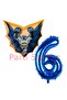 Batman 6 Years Old Navy Blue Number Balloon Set Bat Man Batman Birthday Party Balloon Set - 2