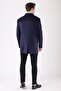 Navy Blue Roman Cashmere Coat - 4