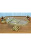 Luxury Gift Metal-Footed Gold Oval Butterfly Serving Dish Cookie Holder - New Series - 5