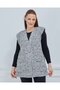سترة نسائية محبوكة بنمط Houndstooth وسميكة للشتاء مع جيوب