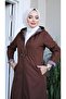 Brown Full Length Striped Trench Coat - 7