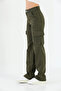 Girl's 100% Cotton Cargo Pocket Wide Leg School Pants