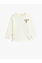 Long Sleeve T-Shirt Back with Skull Print