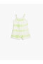 Strappy Jumpsuit with Tie-Dye Pattern, Round Neck and Pocket Detail - 2