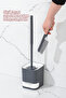 2027 Waterproof Adhesive Bathroom Sink Wc Cleaning Brush - 2 Toilet Brushes - White - 6