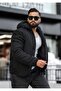 Men's Hooded Coat with Pocket Detail - 2