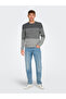 Onsfelix Reg 12 Crew Knit Noos 22029042 Light Grey Melange