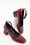 Burgundy Patent Leather Women's Classic Heeled Shoes 19917 - 4