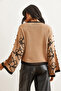 Women's Camel Spanish Sleeve Patterned Knitwear Sweater Kzk- 19000827 - 6