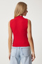 Women's Red Turtleneck Cotton Knitted Blouse GT00004 - 7