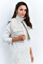 Women's Beige Crop Vest İs808 - 3