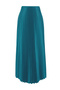 Emerald Green Pleated Maxi Stretchy Knit Skirt TWOSS24ET00041 - 7