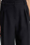 Siyah Pilili Wide Leg/Geniş Paça Dokuma Pantolon TWOAW25PL00109 Palazzo - 6