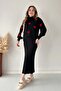 Black Heart Patterned Sweater and Dress Set - 2