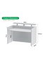 R06 White Office Reception Desk Without Drawers - 140cm - 3