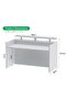 R06 White Office Reception Desk Without Drawers - 180cm - 3
