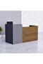Natural Dijon Walnut-Dust Grey RD-2 Reception Desk 180 cm